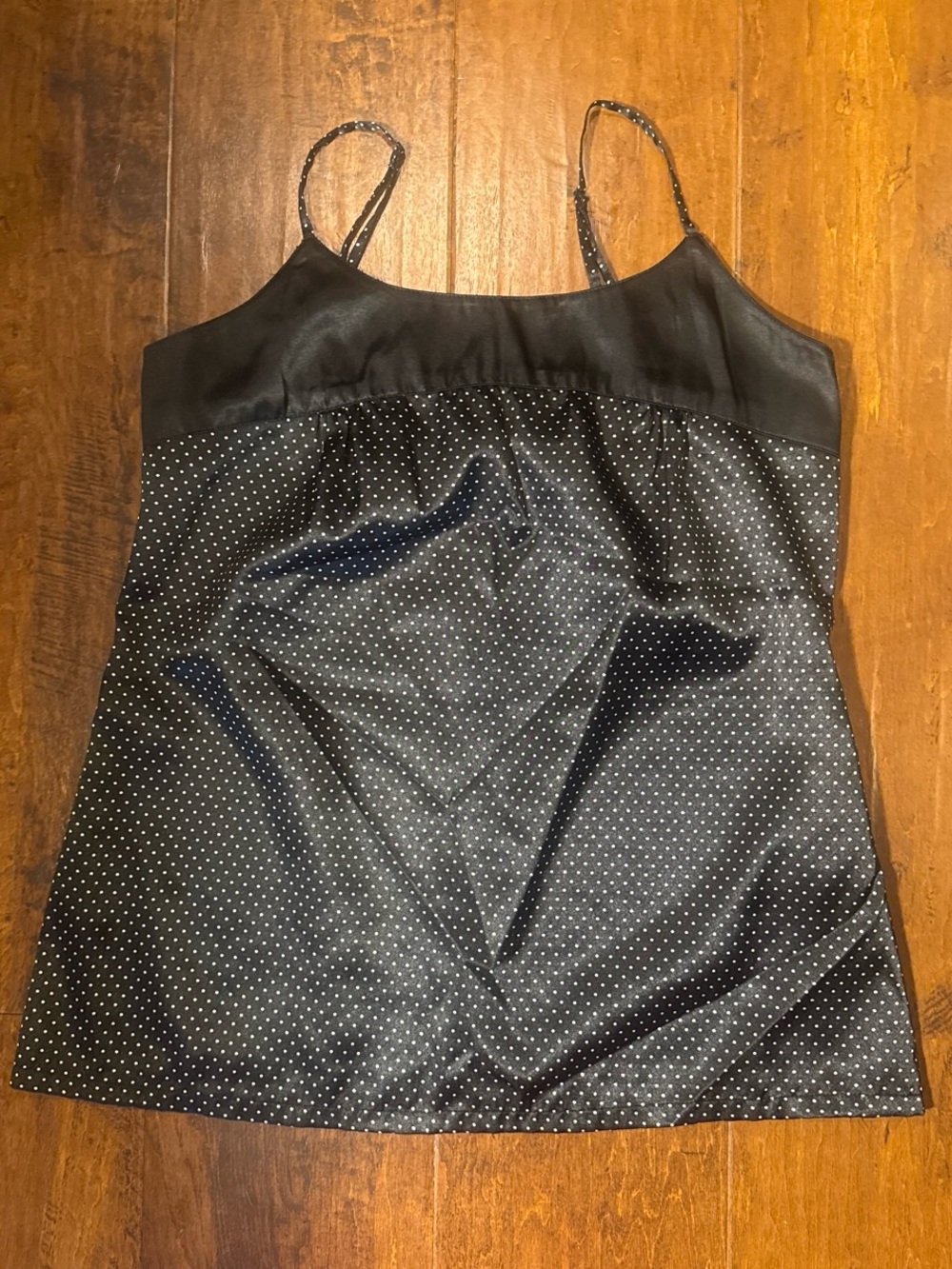 Black Polka Dot Satin Camisole - Women Intimates